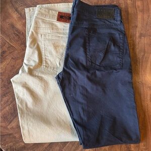 Joseph Abboud Khaki & Navy Slim Fit Jeans 32x34